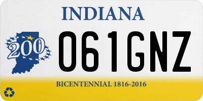 IN license plate 061GNZ
