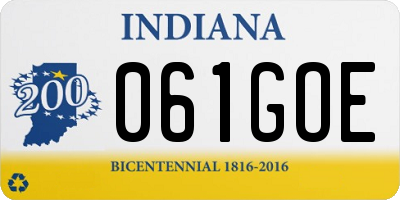 IN license plate 061GOE