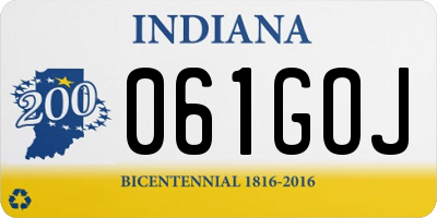 IN license plate 061GOJ