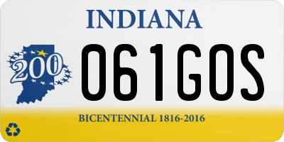 IN license plate 061GOS