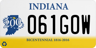 IN license plate 061GOW
