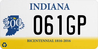 IN license plate 061GP
