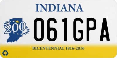 IN license plate 061GPA