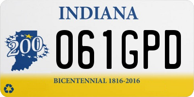 IN license plate 061GPD