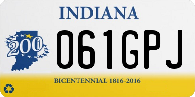 IN license plate 061GPJ
