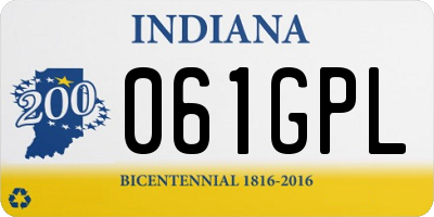 IN license plate 061GPL