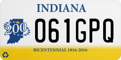 IN license plate 061GPQ