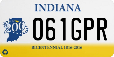 IN license plate 061GPR