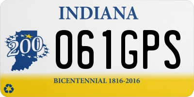 IN license plate 061GPS