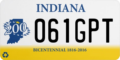 IN license plate 061GPT