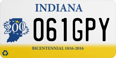 IN license plate 061GPY
