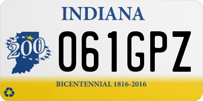 IN license plate 061GPZ