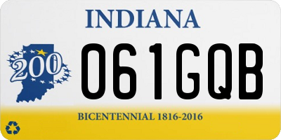 IN license plate 061GQB