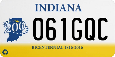 IN license plate 061GQC