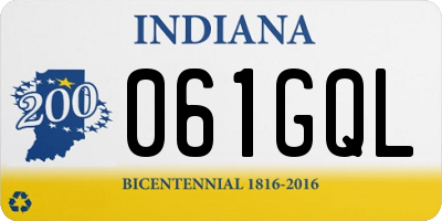 IN license plate 061GQL