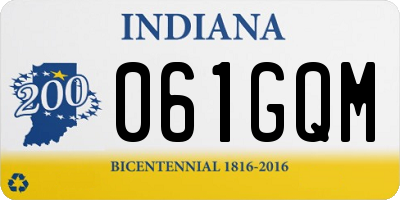 IN license plate 061GQM