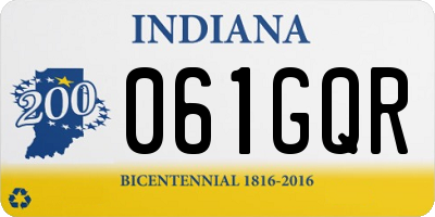 IN license plate 061GQR