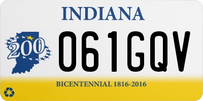IN license plate 061GQV
