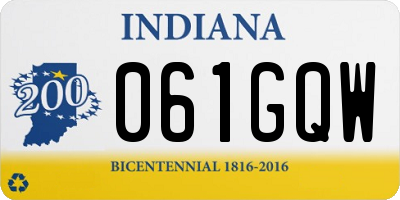 IN license plate 061GQW