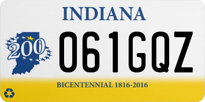 IN license plate 061GQZ