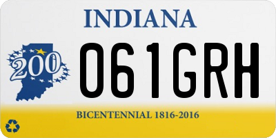 IN license plate 061GRH