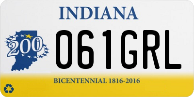 IN license plate 061GRL