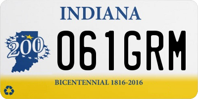 IN license plate 061GRM