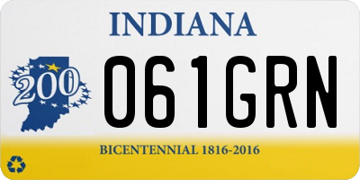 IN license plate 061GRN