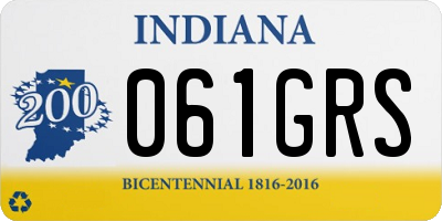 IN license plate 061GRS