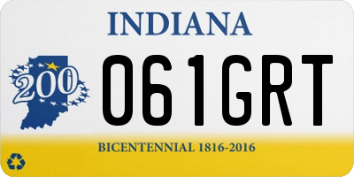 IN license plate 061GRT
