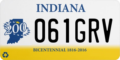 IN license plate 061GRV
