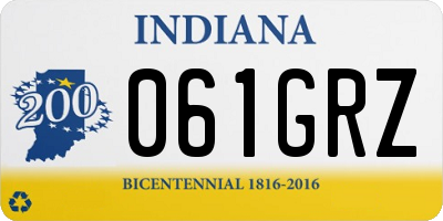 IN license plate 061GRZ