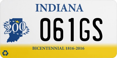 IN license plate 061GS