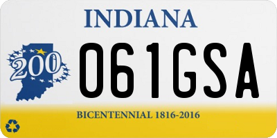 IN license plate 061GSA