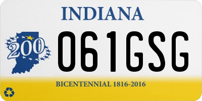IN license plate 061GSG