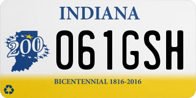 IN license plate 061GSH