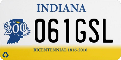 IN license plate 061GSL