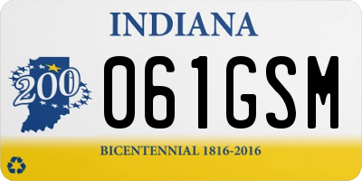 IN license plate 061GSM