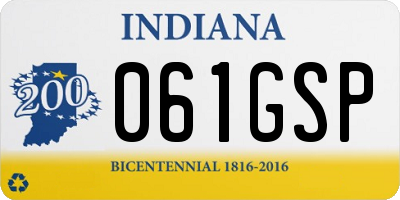 IN license plate 061GSP