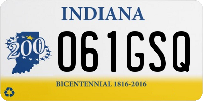 IN license plate 061GSQ