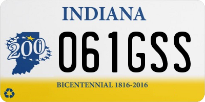 IN license plate 061GSS