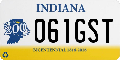 IN license plate 061GST