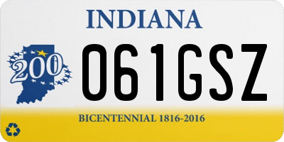 IN license plate 061GSZ
