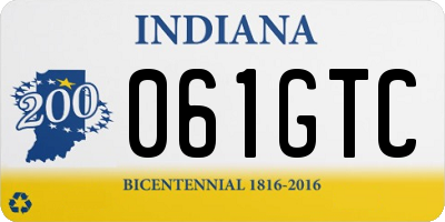 IN license plate 061GTC
