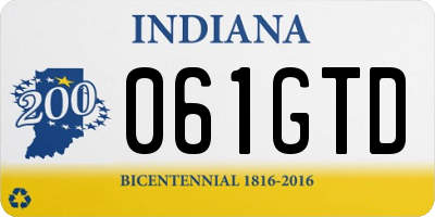 IN license plate 061GTD
