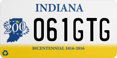 IN license plate 061GTG
