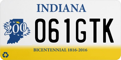 IN license plate 061GTK