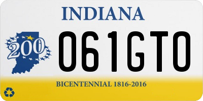 IN license plate 061GTO