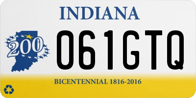IN license plate 061GTQ