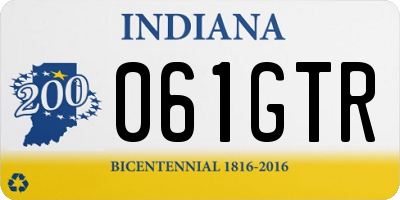 IN license plate 061GTR